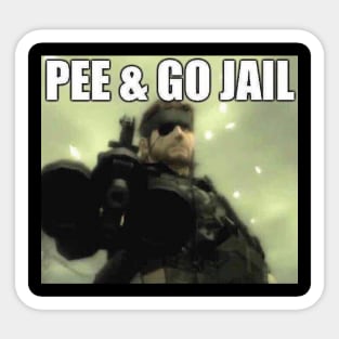 Big Boss "Pee & Go Jail" Sticker